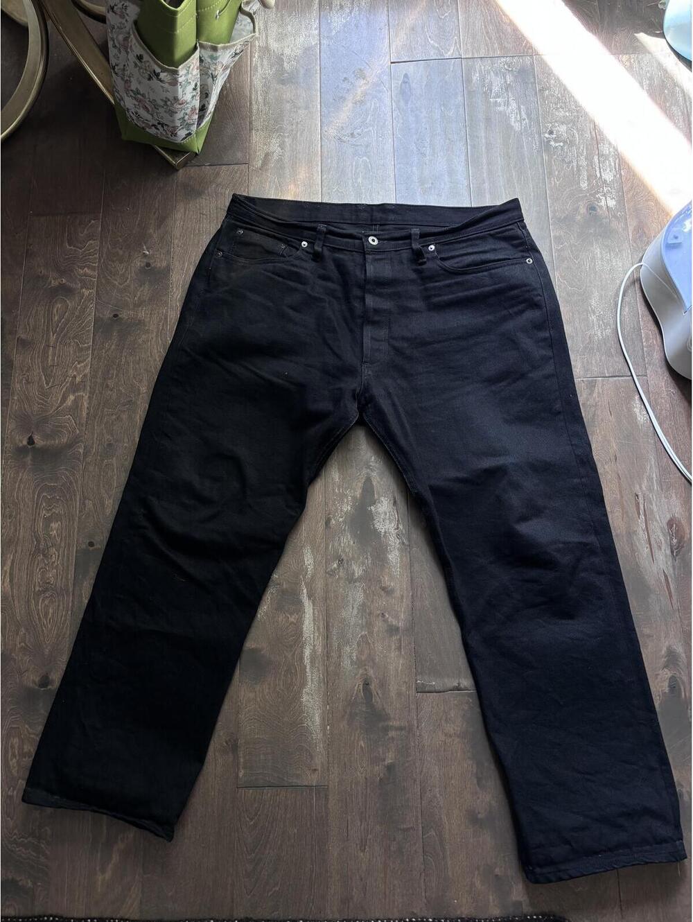3Sixteen Straight Double Black Selvedge Jeans